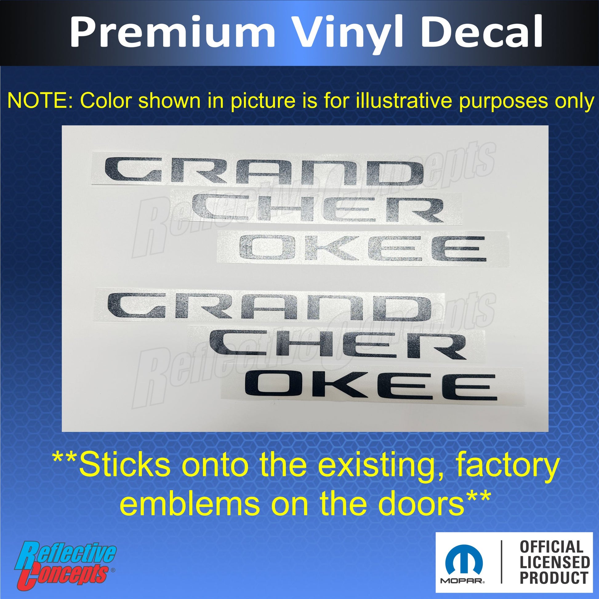 Door Emblem Overlay Decals  - 2022-2025 Grand Cherokee - Jeep:GCL:GrandCherokee-B-01-Jeep:GCL:GrandCherokee-B-03-Jeep:GCL:GrandCherokee-B-02-Jeep:GCL:GrandCherokee-B-04-Jeep:GCL:GrandCherokee-B-05-  DRIVEN - 3