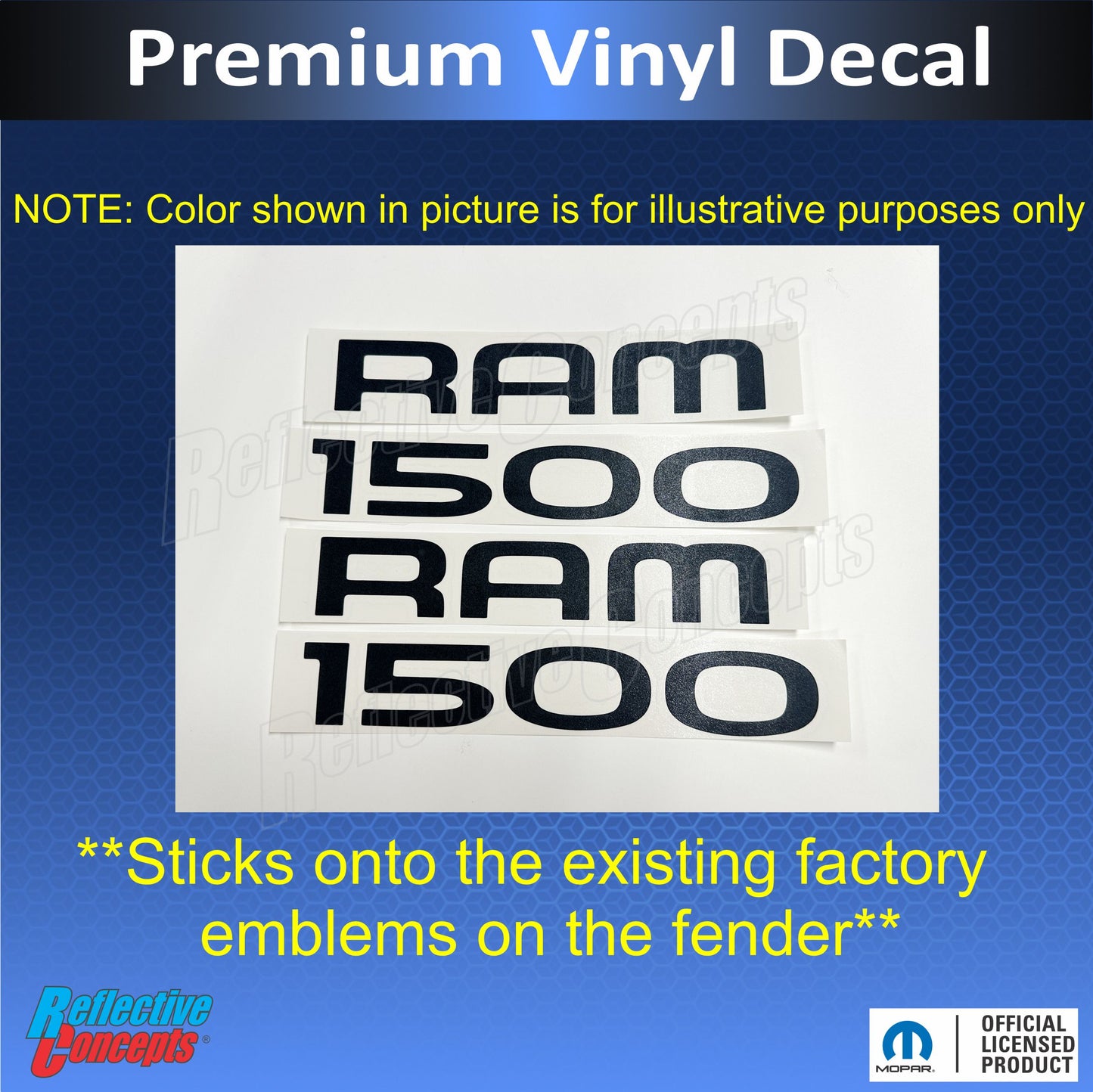 RAM 1500 Emblem Overlay Decals - 02-07 Dodge Ram - Ram0207:Ram1500-B-01-Ram0207:Ram1500-B-02-Ram0207:Ram1500-B-03-Ram0207:Ram1500-B-04-Ram0207:Ram1500-B-05-  DRIVEN - 3