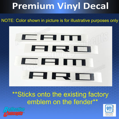 Fender Emblem Overlay Decal (pair) - 2010-2015 Camaro - CAM:5:CAMARO-B-01-CAM:5:CAMARO-B-02-CAM:5:CAMARO-B-03-CAM:5:CAMARO-B-05-CAM:5:CAMARO-B-06-  DRIVEN - 2
