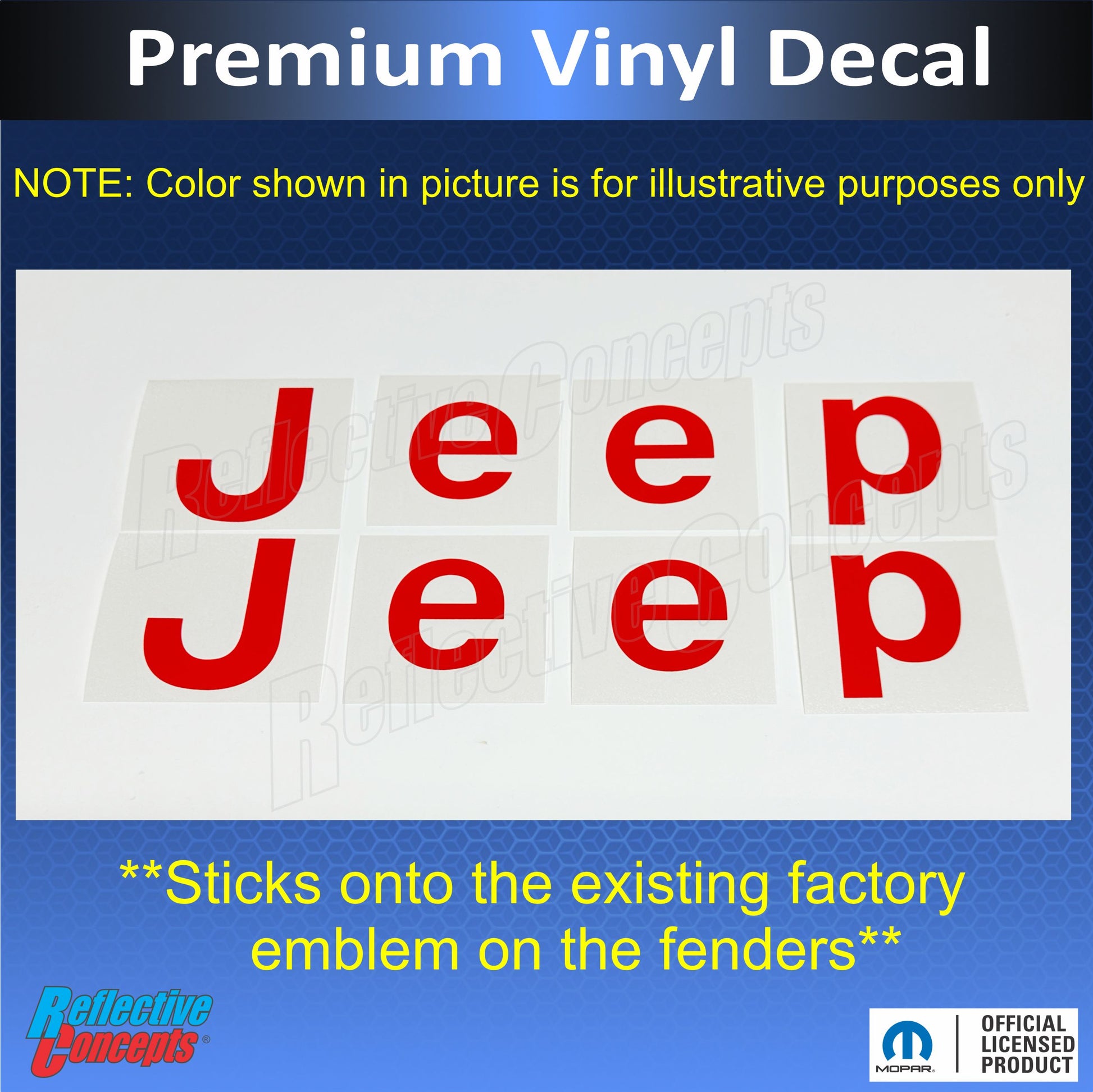 Jeep Fender Emblem Overlay Decals  - 2020-2025 Gladiator - Gladiator:Jeep-B-01-Gladiator:Jeep-B-02-Gladiator:Jeep-B-03-Gladiator:Jeep-B-04-Gladiator:Jeep-B-05-  DRIVEN - 3