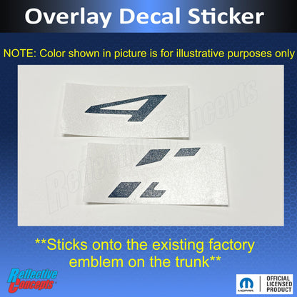 4 Rhombi  Trunk Emblem Overlay Decal - 2018-2023 Challenger AWD - Challenger18-4Rhombi-01-Challenger18-4Rhombi-03-Challenger18-4Rhombi-02-Challenger18-4Rhombi-04-Challenger18-4Rhombi-05-  DRIVEN - 3
