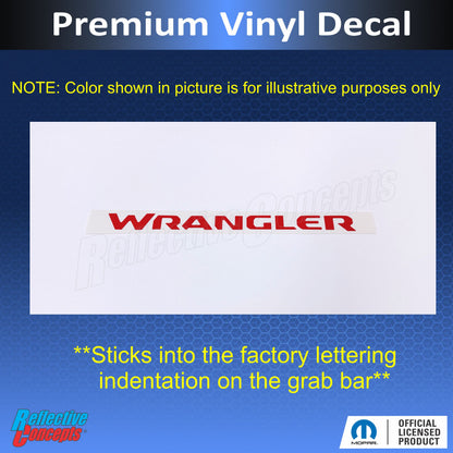 WRANGLER Grab Bar Inlay Sticker -  2018-2024 Wrangler JL/JLU - sku-46304325763259-sku-46304325796027-sku-46304325828795-sku-46304325861563-sku-46304325894331-  DRIVEN - 2