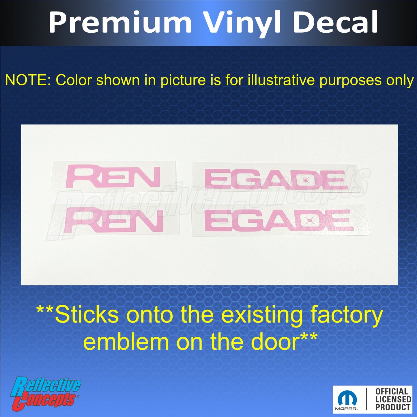 RENEGADE Emblem Inlay Decals   - Jeep Renegade - JeepRenegade:Renegade15-B-01-JeepRenegade:Renegade15-B-02-JeepRenegade:Renegade15-B-03-JeepRenegade:Renegade15-B-04-JeepRenegade:Renegade15-B-05-  DRIVEN - 3
