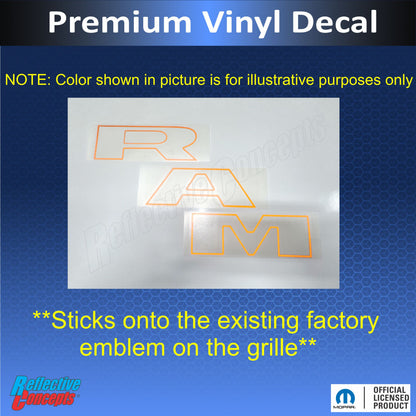 RHO RAM Grille Emblem Overlay Decal - 2025-2026 Ram 1500 RHO - sku-46952364802235-sku-46952364835003-sku-46952364867771-sku-46952364900539-sku-46952364933307-  DRIVEN - 3