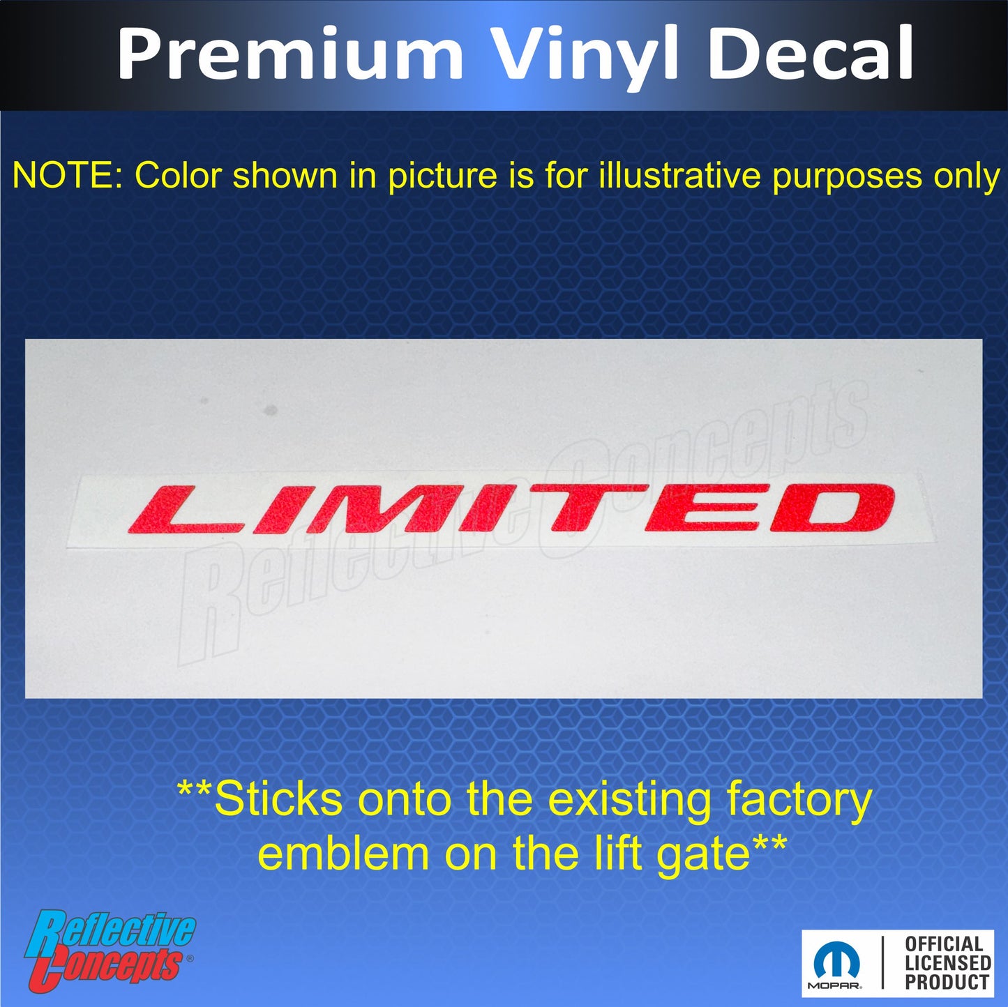 LIMITED Emblem Overlay Decal - 2014-2016 Durango - Durango1418:Limited-B-01-Durango1418:Limited-B-02-Durango1418:Limited-B-03-Durango1418:Limited-B-04-Durango1418:Limited-B-05-  DRIVEN - 3