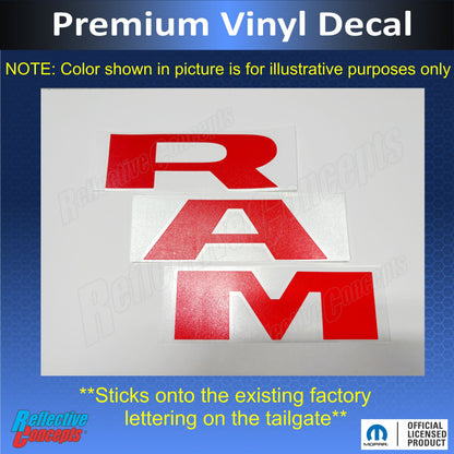 RAM Tailgate Emblem Overlay Decal   - 2025-2026 Ram 1500 - sku-46198383018171-sku-46198383050939-sku-46198383083707-sku-46198383116475-sku-46198383149243-  DRIVEN - 3