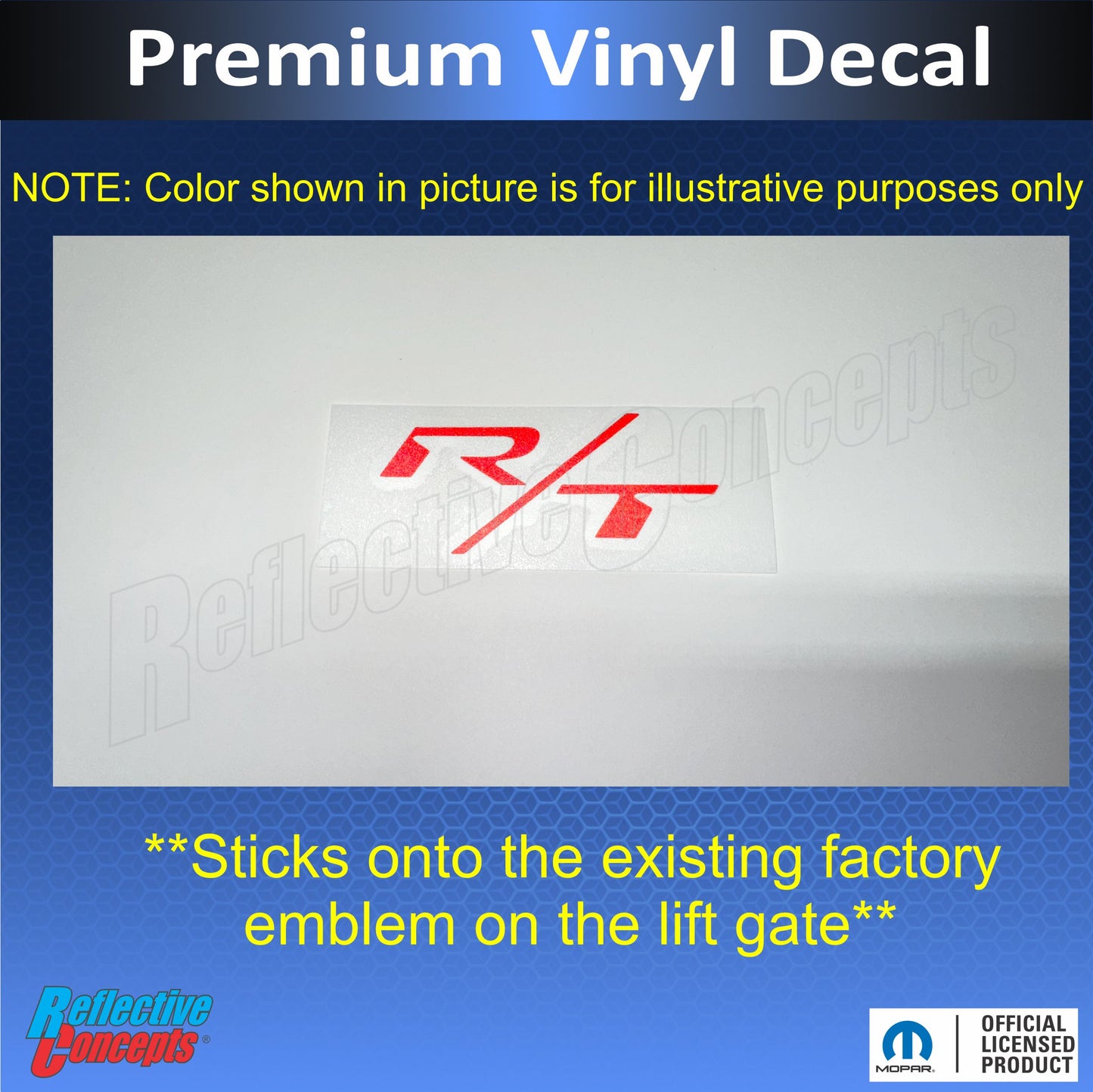 R/T Emblem Overlay Decal - 2024-2025 Dodge Hornet R/T - sku-46187243995323-sku-46187244028091-sku-46187244060859-sku-46187244093627-sku-46187244126395-  DRIVEN - 3