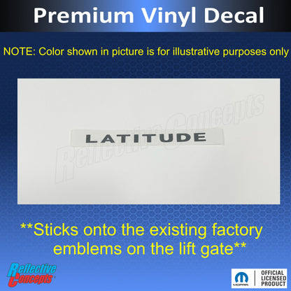 LATITUDE Emblem Overlay Decal -Jeep Cherokee 14-21 - Cherokee:Latitude-B-01-Cherokee:Latitude-B-02-Cherokee:Latitude-B-03-Cherokee:Latitude-B-04-Cherokee:Latitude-B-05-  DRIVEN - 3