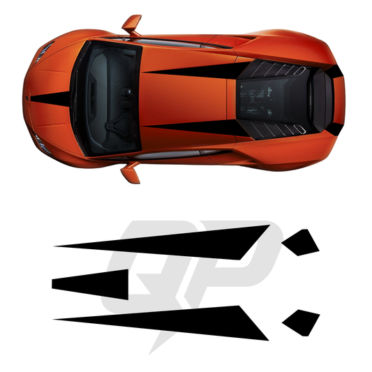 Lamborghini Huracán Evo Racing Stripes Kit | Hood Roof Wing Graphics - sku-51258976731268-sku-51259030438020-sku-51258976764036-sku-51259030470788-sku-51258976796804-  DRIVEN - 1
