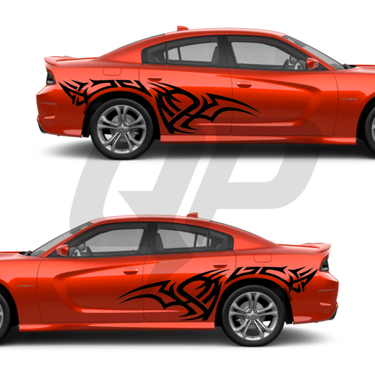 Dodge Charger Tribal Racing Stripes Decal Kit | 2015-2020 - CHAR-TRIBAL-1520-CHAR-TRIBAL-1521-CHAR-TRIBAL-1522-CHAR-TRIBAL-1523-CHAR-TRIBAL-1524-  DRIVEN - 1