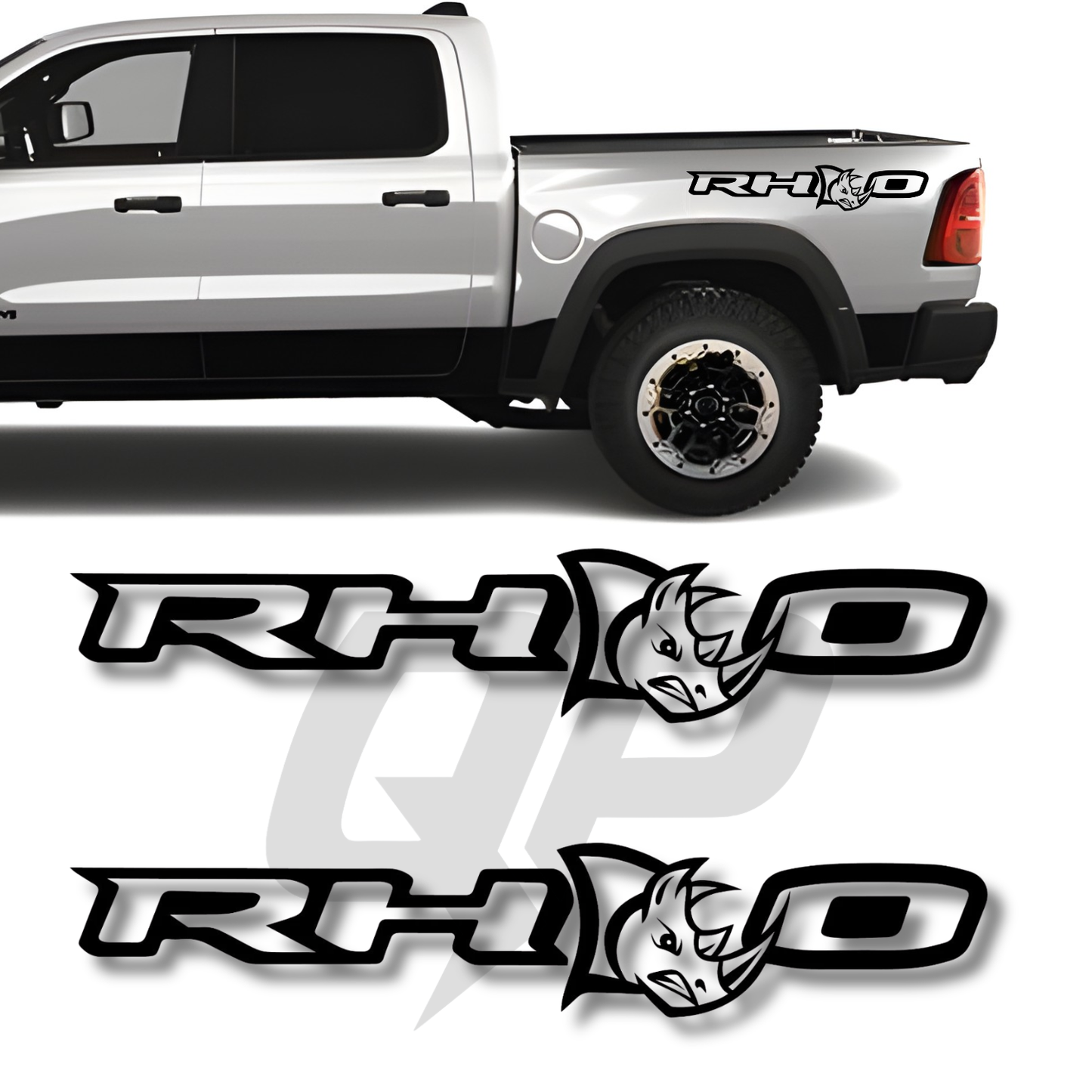 Dodge Ram RHO Rhino Graphic Kit - Side Vinyl Decals - sku-51432753922180-sku-51432753954948-sku-51432753987716-sku-51432754020484-sku-51432754053252-  DRIVEN - 1