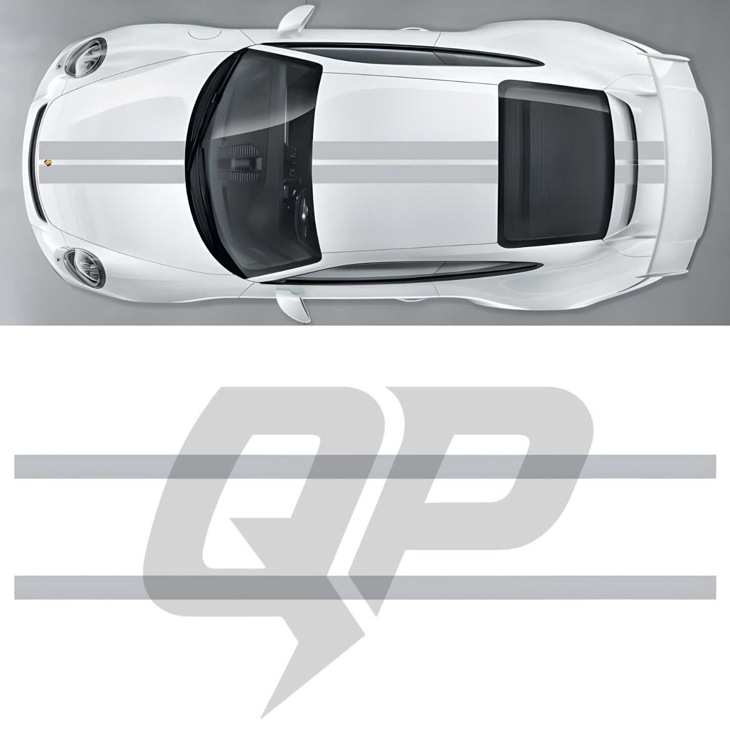 Sport Classic Center Stripe for 991 – Premium Vinyl Decal Kit - sku-51482392264836-sku-51482392297604-sku-51482392330372-sku-51482392363140-sku-51482392395908-  DRIVEN - 1