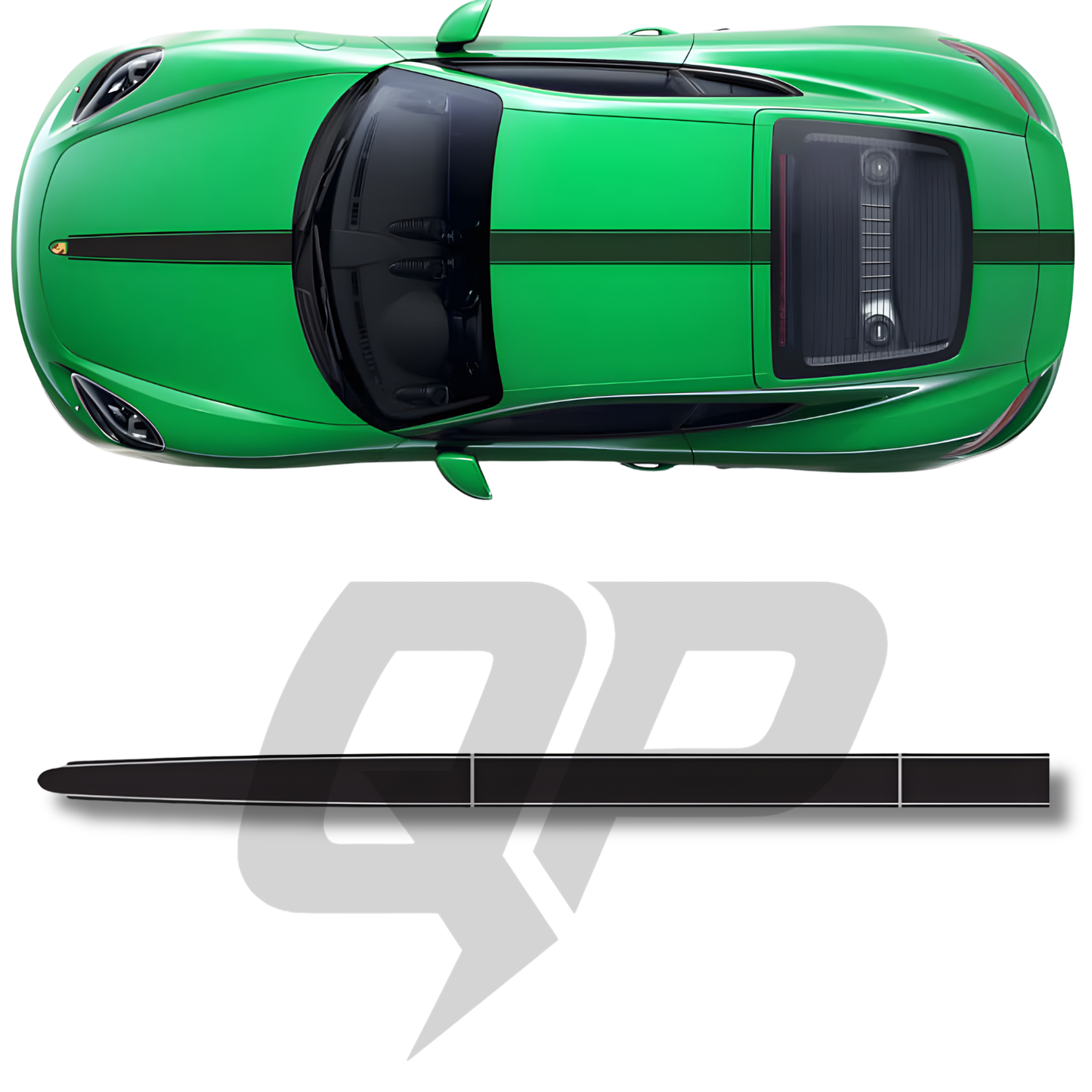 718 Center Stripe – Style Edition Premium Vinyl Graphics Kit - sku-51490313830532-sku-51490313863300-sku-51490313896068-sku-51490313928836-sku-51490313961604-  DRIVEN - 1