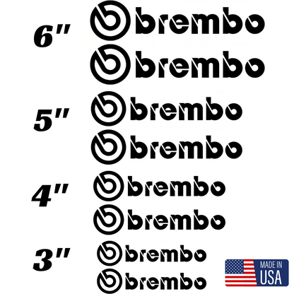Brembo Brake Caliper Decal Kit – 4 Sets, Universal Fit (Multiple Sizes) - sku-51796606156932-sku-51796606189700-sku-51796606222468-sku-51796606255236-sku-51796606288004-  DRIVEN - 4