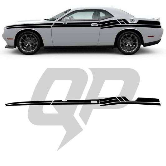 Dodge Challenger Side Stripe Decal Kit - 2015-2023 - sku-51524722196612-sku-51524722229380-sku-51524722262148-sku-51524722294916-sku-51524722327684-  DRIVEN - 1