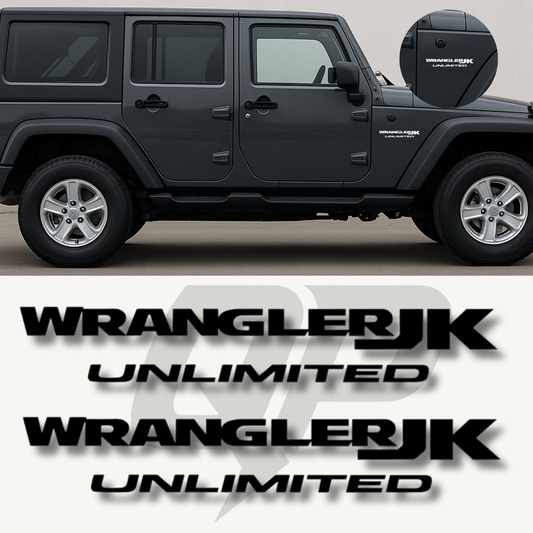 2007–2012 Jeep Wrangler JK / JK Unlimited Fender Decal Set – WRANGLER JK Graphics - QJ-JK-0712-J329-BK-1-QJ-JK-0712-J329-BK-2-sku-51333968363652-sku-51333968396420-sku-51333968429188-  DRIVEN - 1
