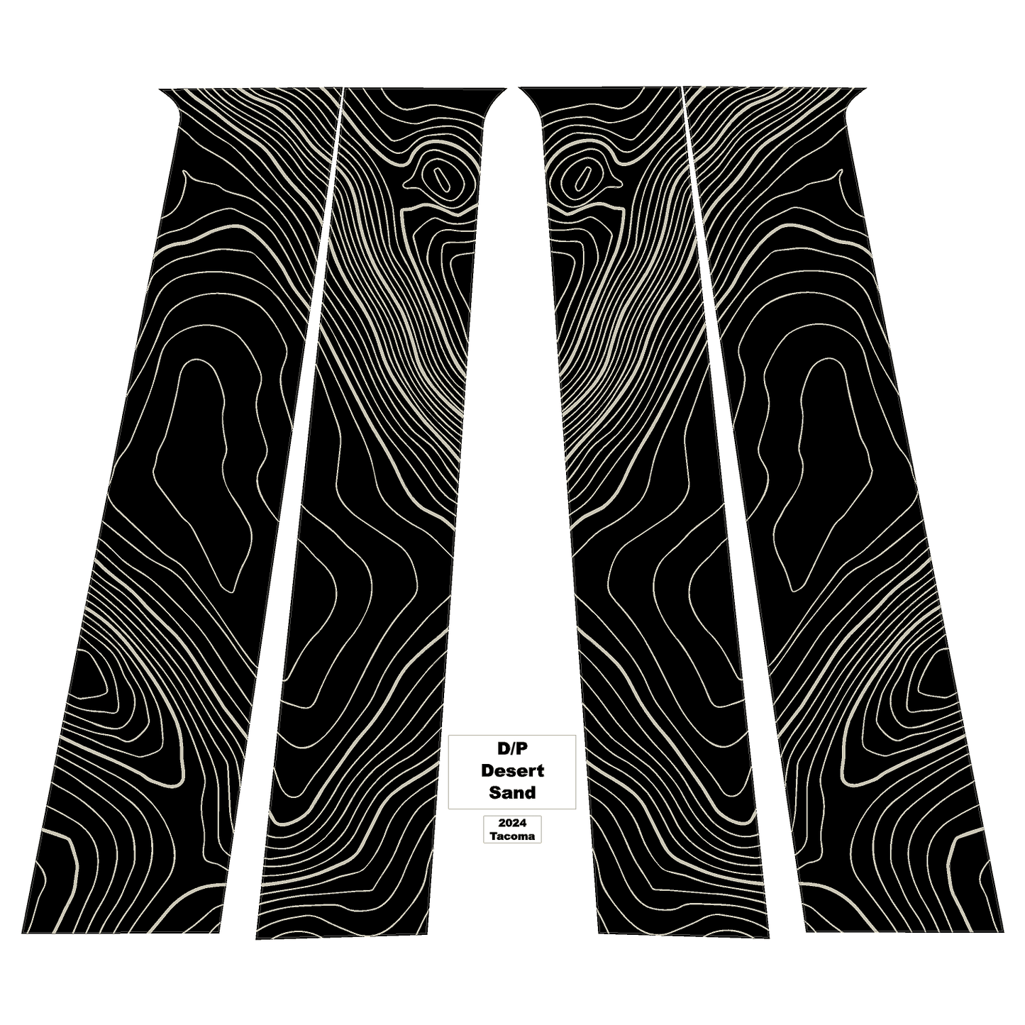 Topographic B Pillar Overlays - 2024+ Tacoma Double Cab / 2025+ 4Runner - 24TACOBPILLAR-ARG-24TACOBPILLAR-CBNG-24TACOBPILLAR-CG-24TACOBPILLAR-DS-24TACOBPILLAR-RR-  DRIVEN - 17