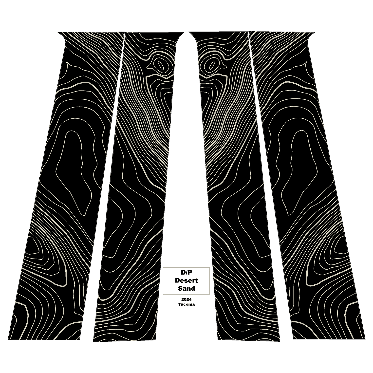 Topographic B Pillar Overlays - 2024+ Tacoma Double Cab / 2025+ 4Runner - 24TACOBPILLAR-ARG-24TACOBPILLAR-CBNG-24TACOBPILLAR-CG-24TACOBPILLAR-DS-24TACOBPILLAR-RR-  DRIVEN - 17