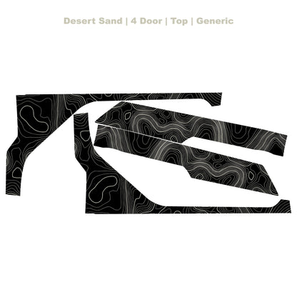 Topographic Upper Door Overlay Kit (Printed Series) - 2021+ Bronco 4 Door - 21BRNINTDRFU-TPAMBL-21BRNINTDRFU-TPA51L-21BRNINTDRFU-TPAZL-21BRNINTDRFU-TPCGL-21BRNINTDRFU-TPCBNL-  DRIVEN - 24