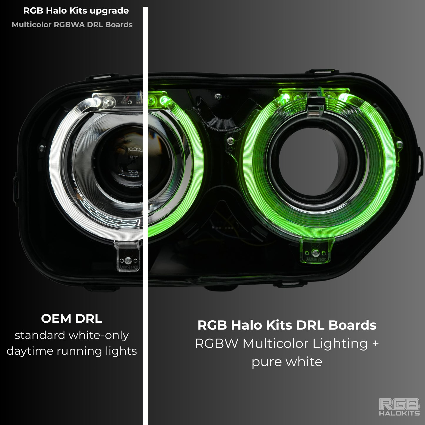 Dodge Challenger RGBW DRL Boards (2015-2024) - E7 | A12 | P2   - BX1-E7 | C15 | A12 | P2   - BX3-E7 | E1 | A12 | P2   - BX3-E7 | E1 | C15 | A12 | P2   - BX4-  DRIVEN - 3
