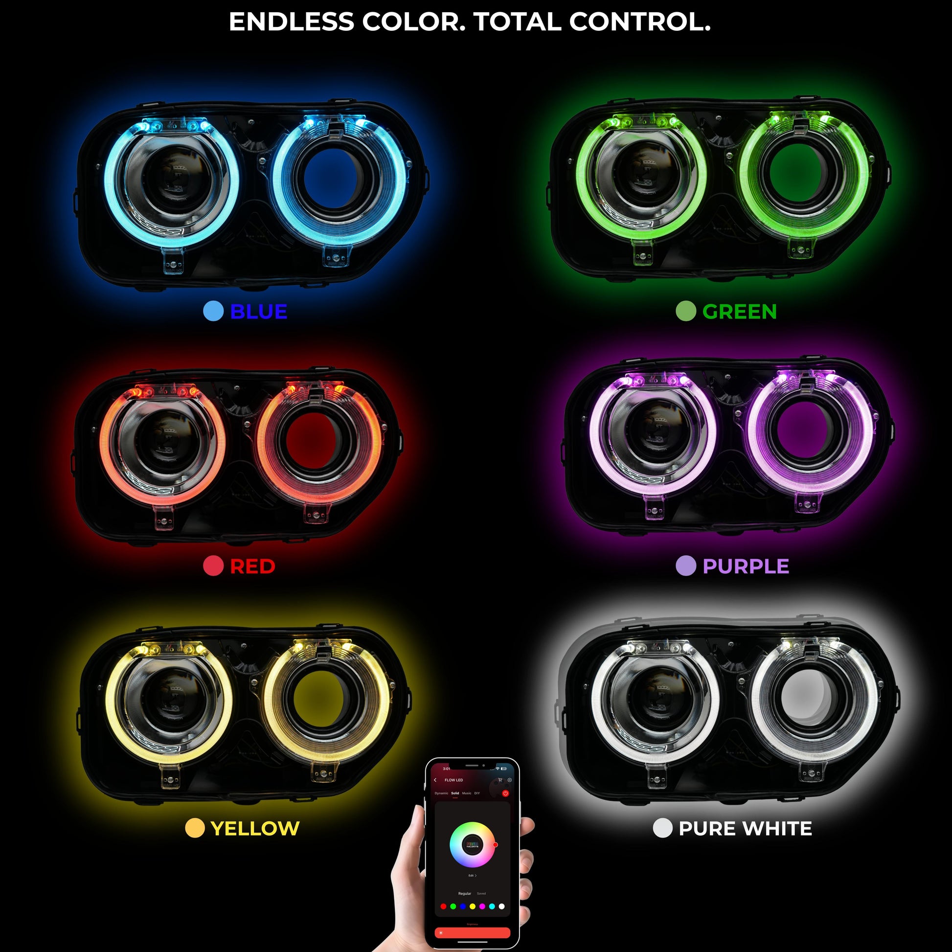 Dodge Challenger RGBW DRL Boards (2015-2024) - E7 | A12 | P2   - BX1-E7 | C15 | A12 | P2   - BX3-E7 | E1 | A12 | P2   - BX3-E7 | E1 | C15 | A12 | P2   - BX4-  DRIVEN - 4