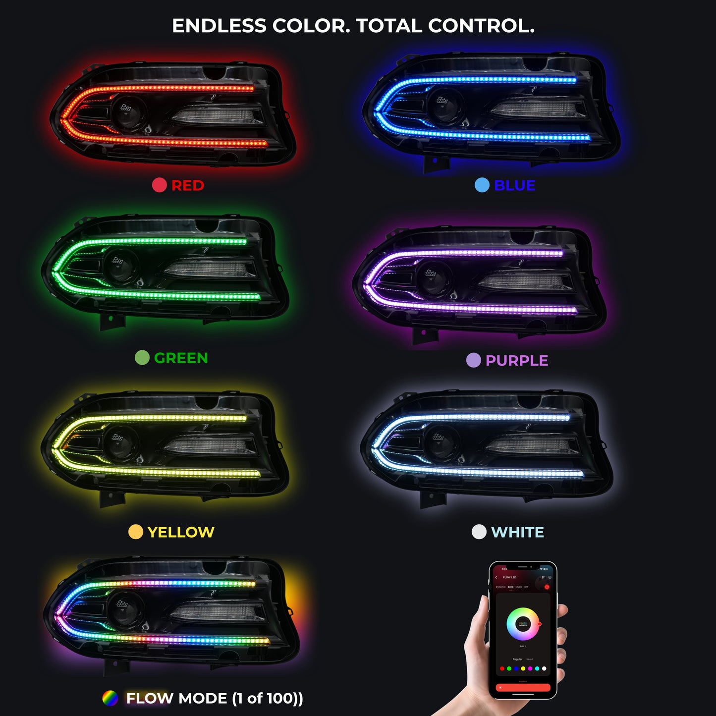 Dodge Charger Flow Series DRL Boards (2015-2024) - E18 | A21 | P2   - BX12-E18 | B10 | A23 | A21 | P2   - BX12-E18 | D17 | A23 | A21 | P2   - BX12-E18 | D14 | A23 | A21 | P2   - BX12-E18 | B13 | A21 | P2   - BX12-  DRIVEN - 4