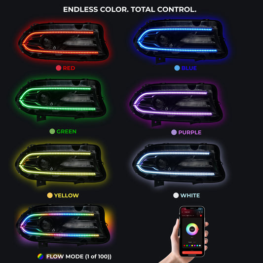 Dodge Charger Flow Series DRL Boards (2015-2024) - E18 | A21 | P2   - BX12-  DRIVEN - 2