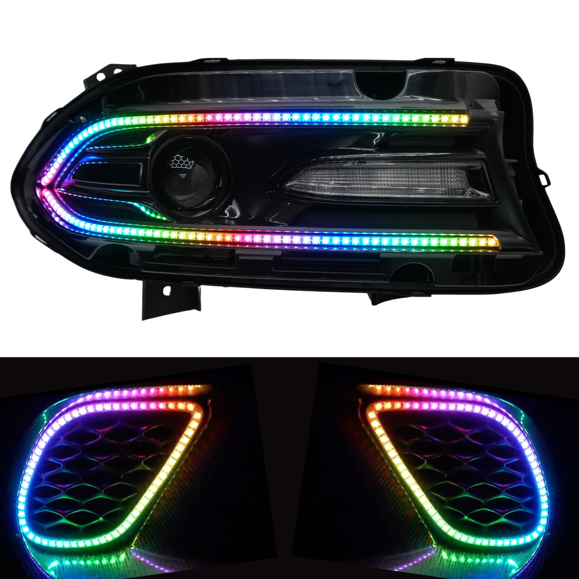 Dodge Charger Flow Series DRL Boards (2015-2024) - E18 | A21 | P2   - BX12-E18 | B10 | A23 | A21 | P2   - BX12-E18 | D17 | A23 | A21 | P2   - BX12-E18 | D14 | A23 | A21 | P2   - BX12-E18 | B13 | A21 | P2   - BX12-  DRIVEN - 17