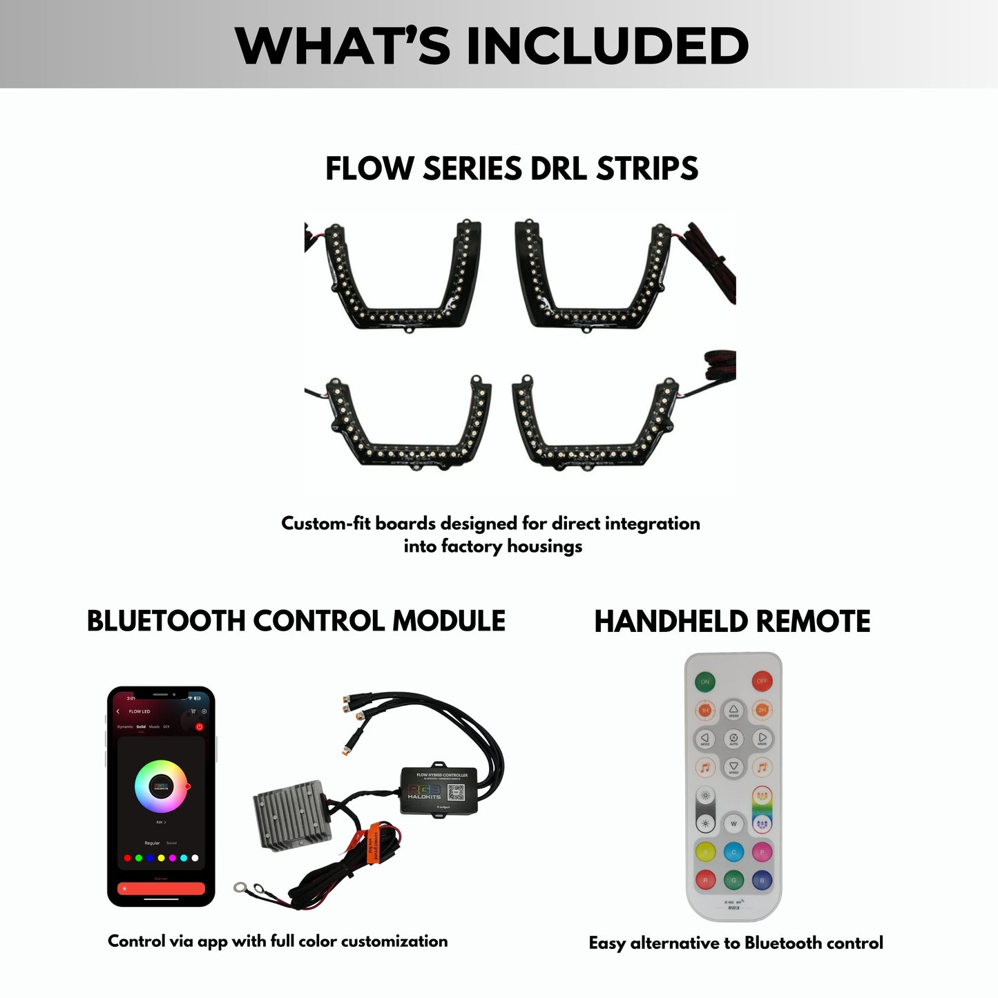 Dodge Charger Flow Series DRL Boards (for 2011-2014 Spec-D Headlights) - F19 | A20 | P2 -BX1-  DRIVEN - 13