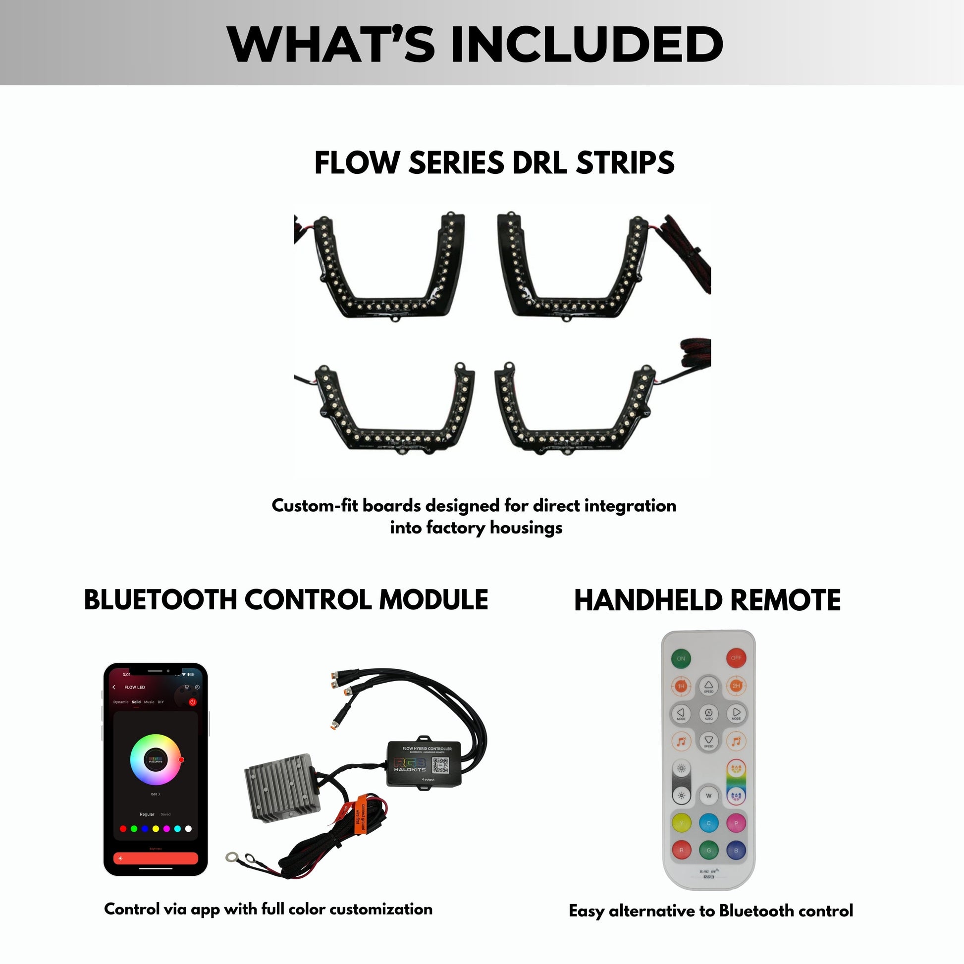 Dodge Charger Flow Series DRL Boards (for 2011-2014 Spec-D Headlights) - F19 | A20 | P2 -BX1-  DRIVEN - 13