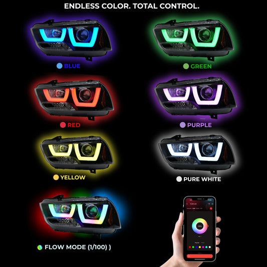 Dodge Charger Spec-D Multicolor Flow DRL Boards (2011-2014) - F19 | A20 | P2 -BX1-  DRIVEN - 2