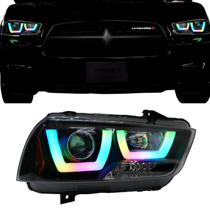Dodge Charger Flow Series DRL Boards (for 2011-2014 Spec-D Headlights) - F19 | A20 | P2 -BX1-  DRIVEN - 1