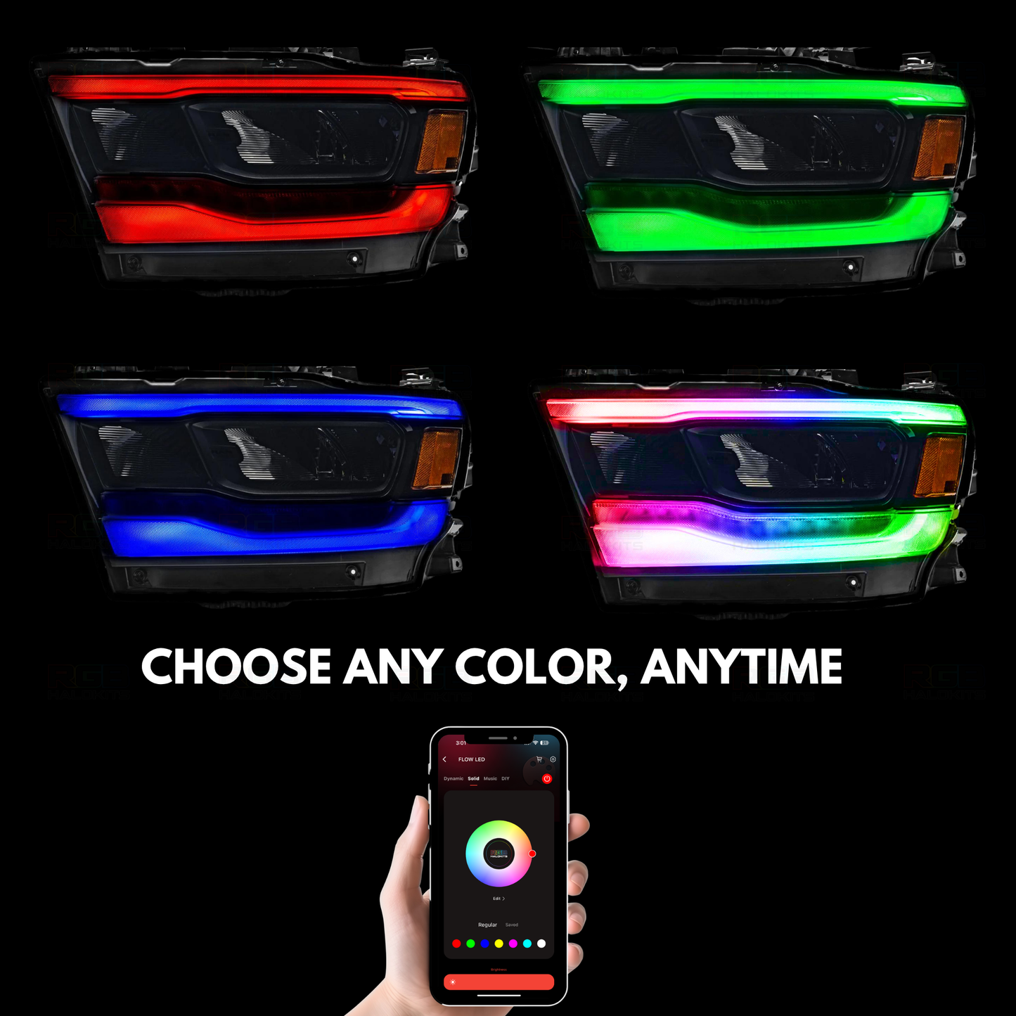 Ram 1500 (Mid-Level Trim) Multicolor DRL Boards (2019-2024) - G5x3 | A20 | P2   - BX1-  DRIVEN - 3