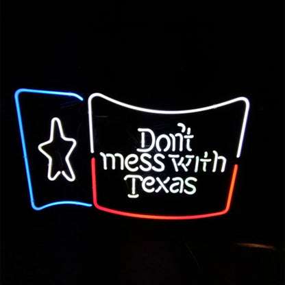 Don't Mess with Texas Lone Star Beer Neon Signs - ME824-  DRIVEN - 2