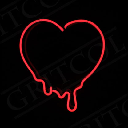 Dripping Heart Neon Signs - TNXC014-  DRIVEN - 3