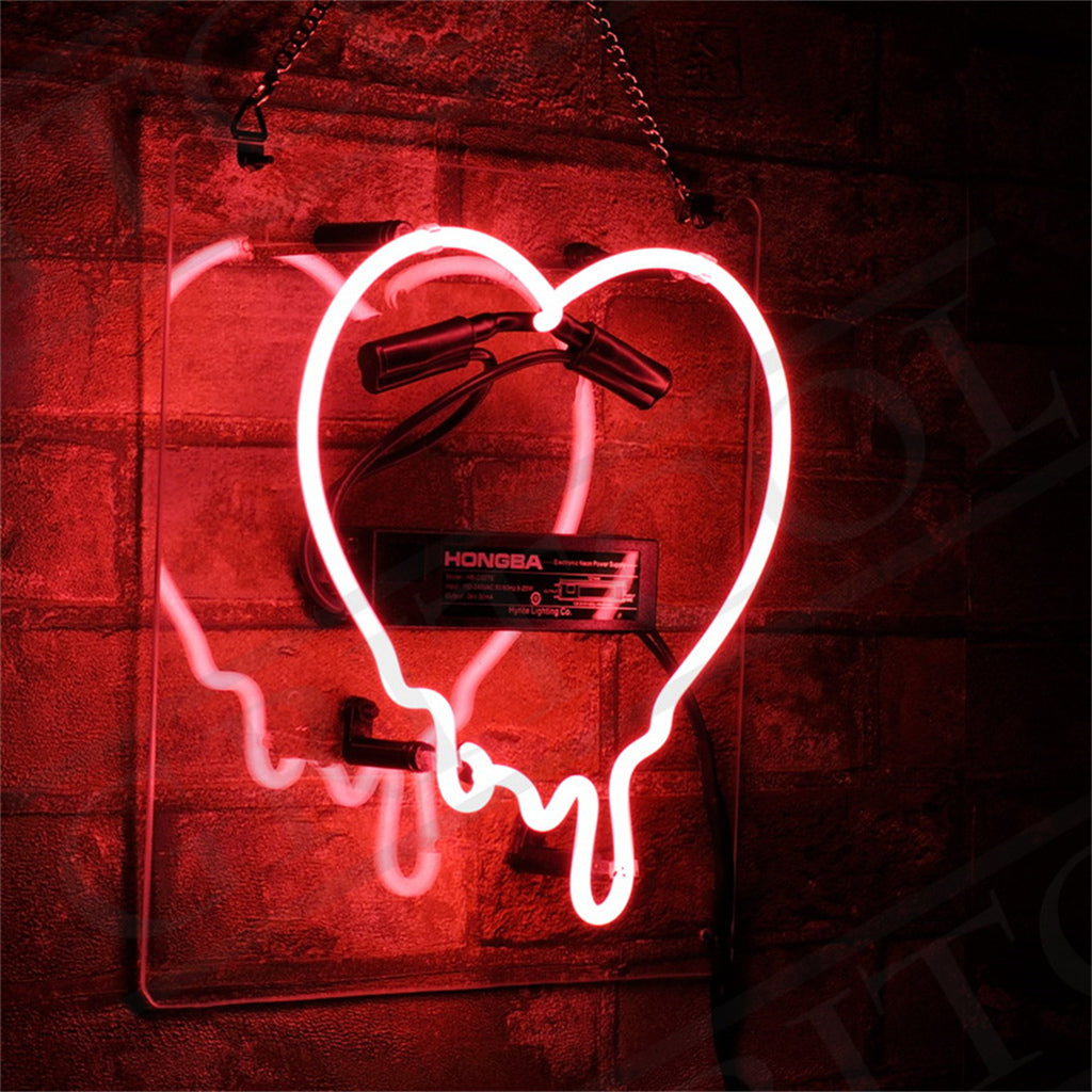 Dripping Heart Neon Signs - TNXC014-  DRIVEN - 2