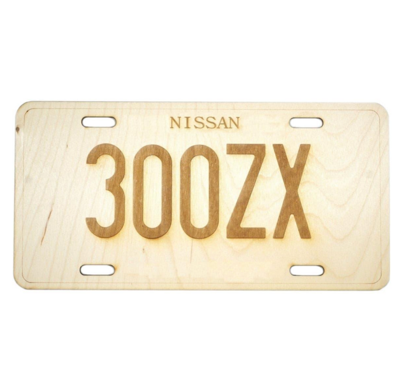 ZSPEC Nissan "300ZX" License Plate, Birch, Ornamental - ZSD-006135-  DRIVEN - 1