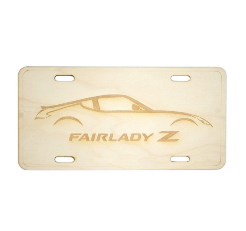 ZSPEC Nissan 370z Z34 Silhouette License Plate, Birch, Ornamental - ZSD-006142-  DRIVEN - 1