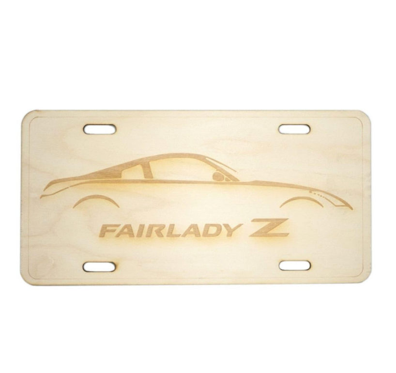 ZSPEC Nissan 350z Z33 Silhouette License Plate, Birch, Ornamental - ZSD-006159-  DRIVEN - 1
