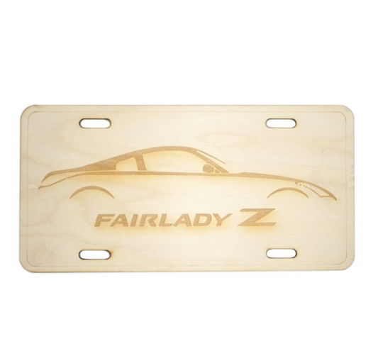 ZSPEC Nissan 350z Z33 Silhouette License Plate, Birch, Ornamental - ZSD-006159-  DRIVEN - 1