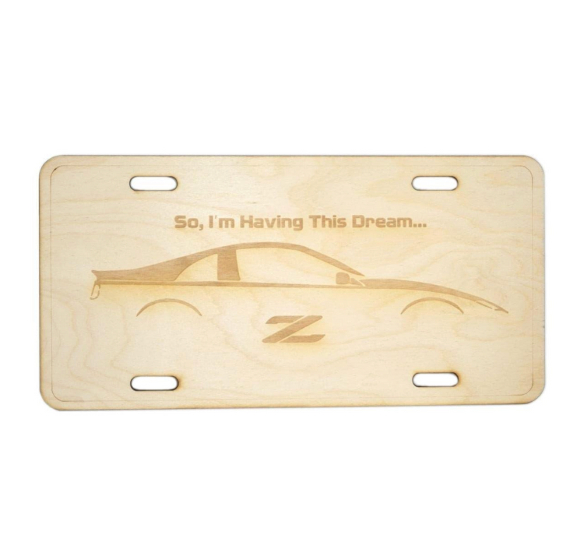 ZSPEC Nissan 300zx Z32 Silhouette License Plate, Birch, Ornamental - ZSD-006166-  DRIVEN - 1