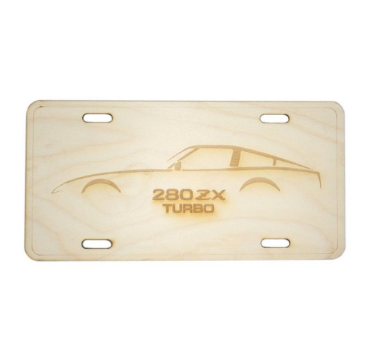 ZSPEC Datsun 280zx S130 Silhouette License Plate, Birch, Ornamental - ZSD-006180-  DRIVEN - 1