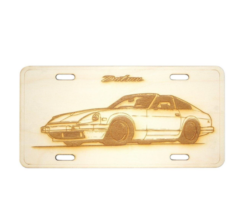 ZSPEC Datsun 280zx S130 Turbo Modified License Plate, Birch, Ornamental - ZSD-006197-  DRIVEN - 1