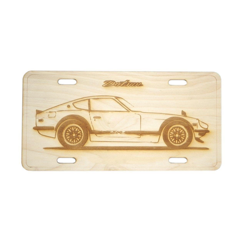 ZSPEC Datsun 240z S30 Modified License Plate, Birch, Ornamental - ZSD-006203-  DRIVEN - 1