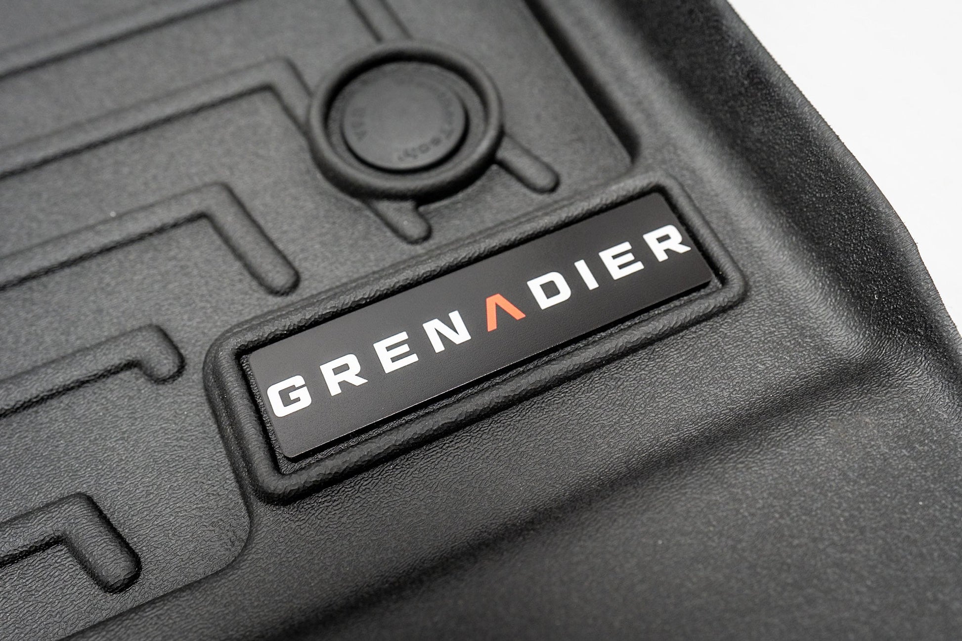 Grenadier Floor Mat Logo Insert (Etched Acrylic) - Universal - sku-51729148772671-UNIVERSALWT-GRENADIER-SI-UNIVERSALWT-GRENADIER-BK-UNIVERSALWT-GRENADIER-RD-  DRIVEN - 1