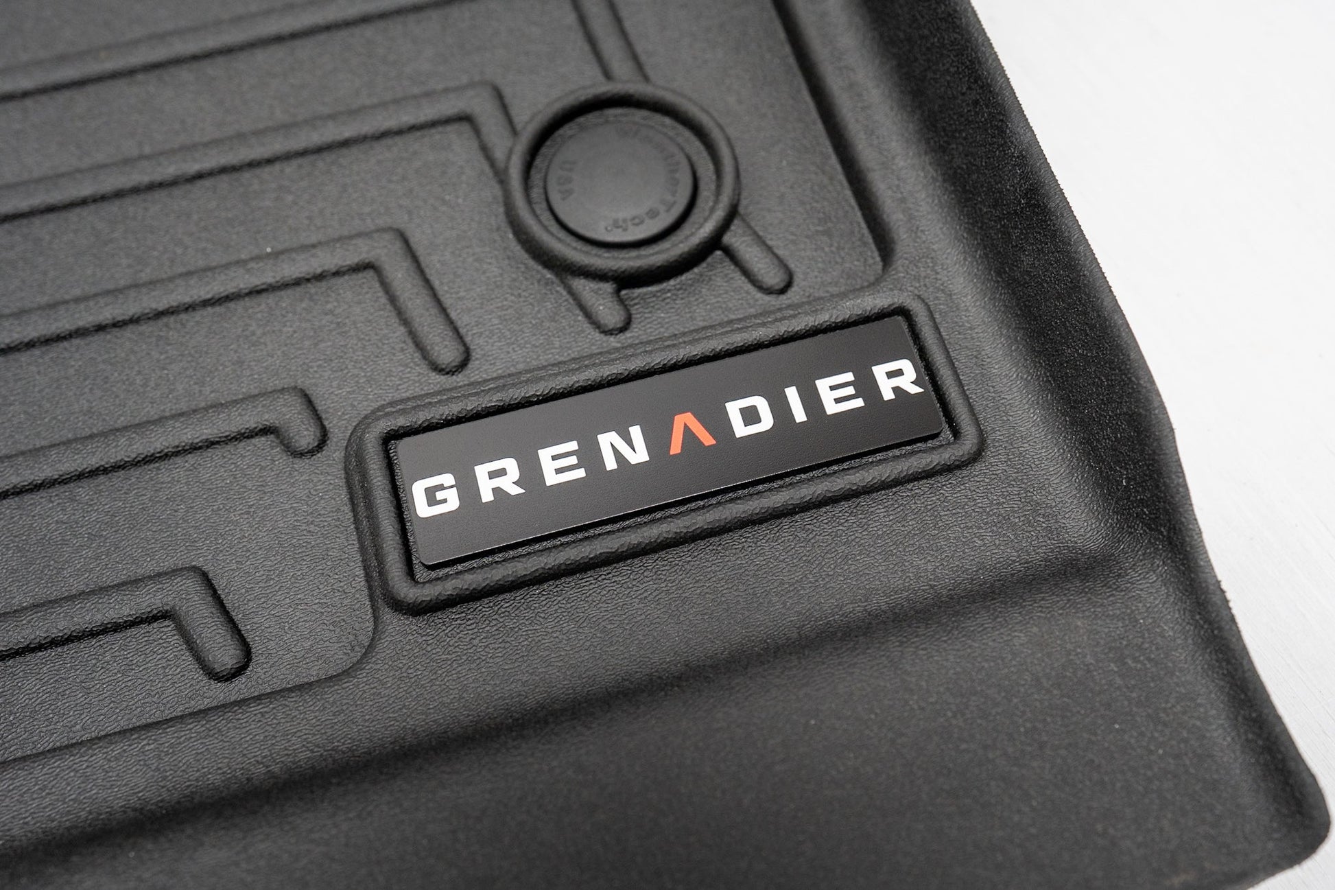 Grenadier Floor Mat Logo Insert (Etched Acrylic) - Universal - sku-51729148772671-UNIVERSALWT-GRENADIER-SI-UNIVERSALWT-GRENADIER-BK-UNIVERSALWT-GRENADIER-RD-  DRIVEN - 3