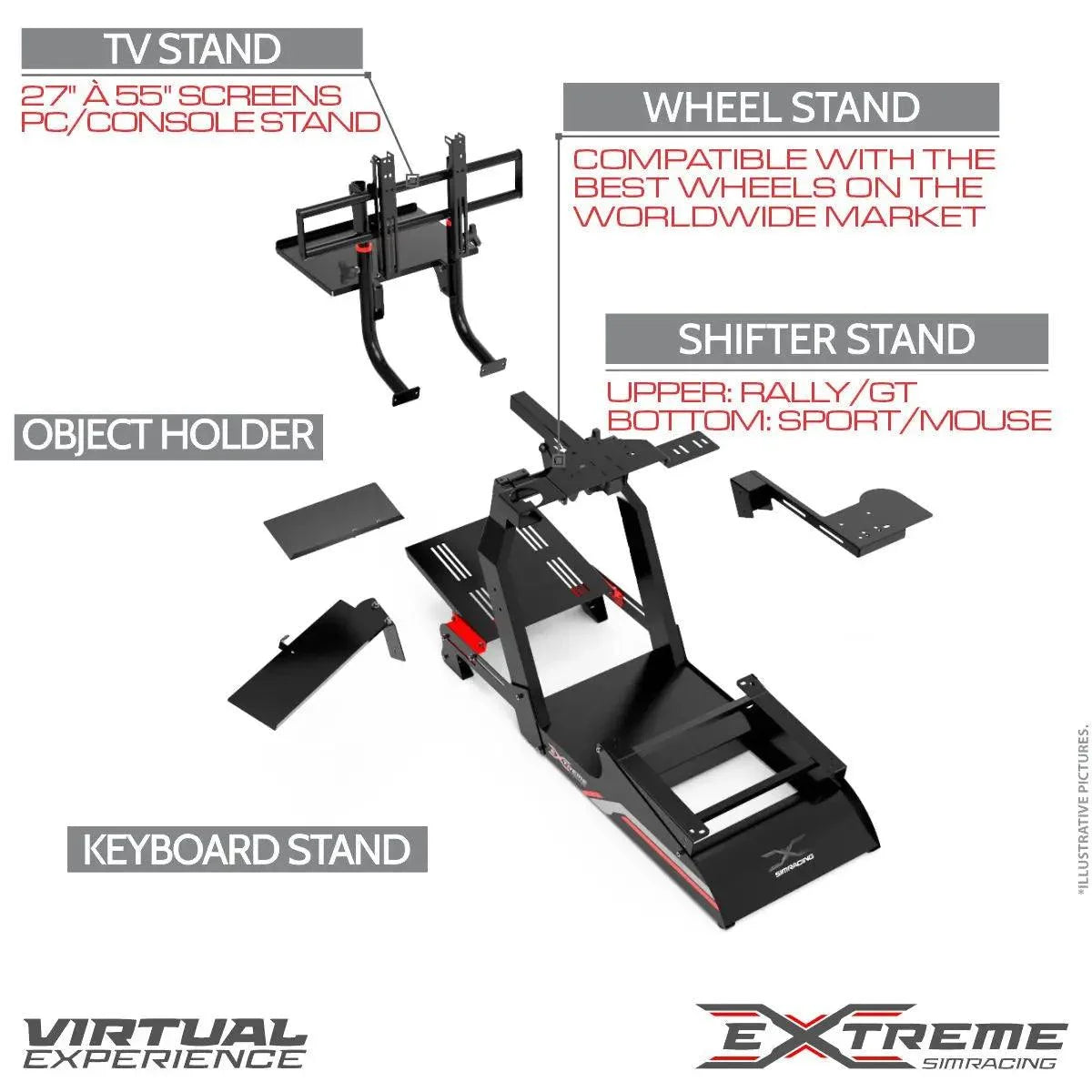 EXTREME SIM RACING CHASSIS 3.0 - FULL OF ACCESSORIES - 2517-  DRIVEN - 8