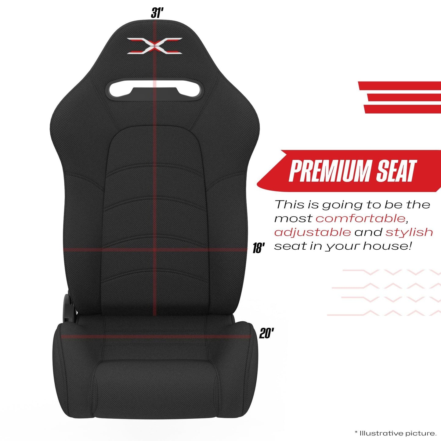 EXTREME SIMRACING COMPACT SEAT - COMPACT SEAT-  DRIVEN - 2