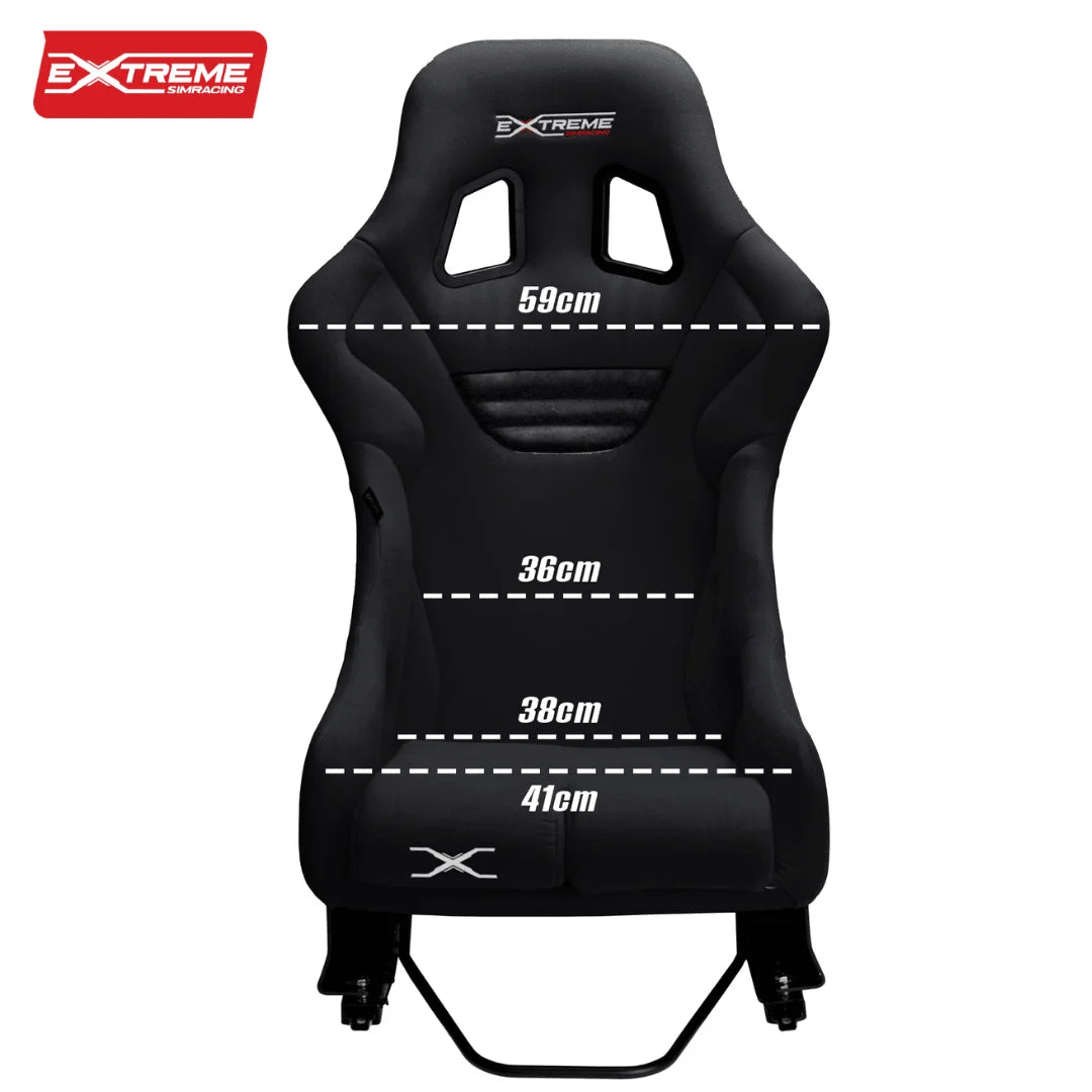 EXTREME SIMRACING XL SEAT - XL-BLACK-XL-RED-  DRIVEN - 5