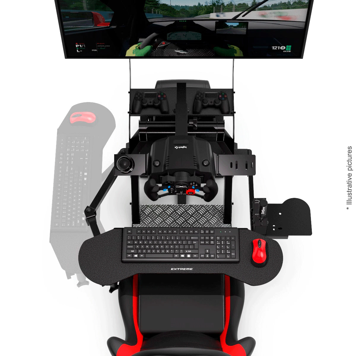 EXTREME WORKSTATION ARTICULATED KEYBOARD FOR VIRTUAL EXPERIENCE 3.0 / P1 3.0 / CHASSIS 3.0 / XT PREMIUM 3.0 - 159-  DRIVEN - 5